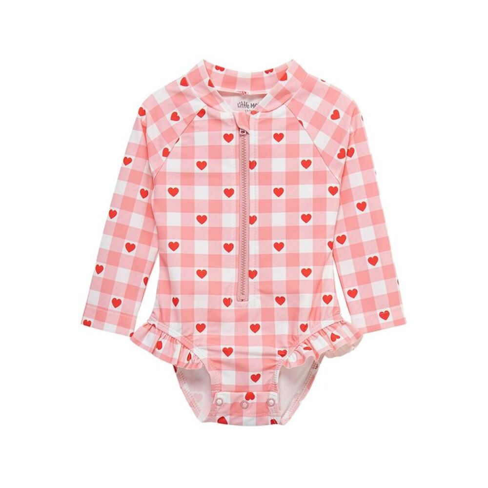 Little Me Girls  Heart One-Piece Rashguard